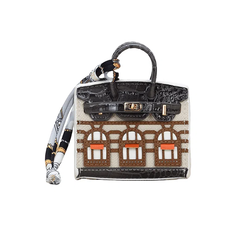 玄唐 时尚迷你房子包汽车钥匙包小窗包包挂饰口红包耳机包箱包小 皮革 挂件 男女同款情侣款