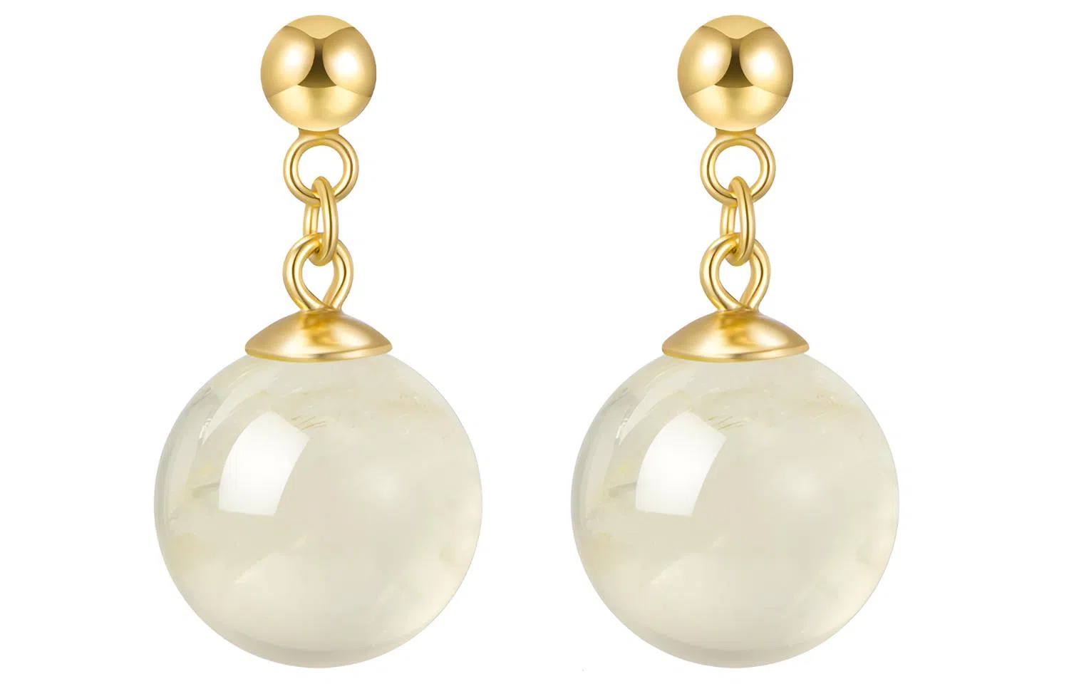 石头记 财富之石招财纳福 新中式国风设计串珠耳饰 显白贵气高级感通勤百搭 #好运 黄水晶 耳环 女款