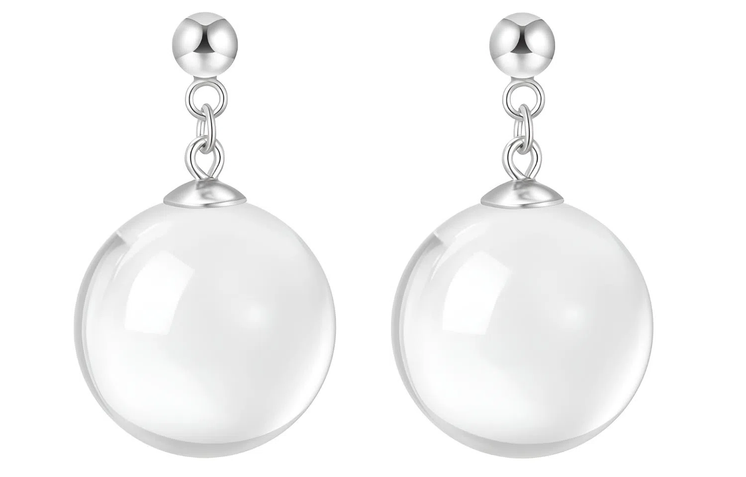 石头记 小众精致透亮纯净 清透氛围感白月光 优雅高级感 约会通勤百搭贵气感#好运天然 白水晶 耳环 女款