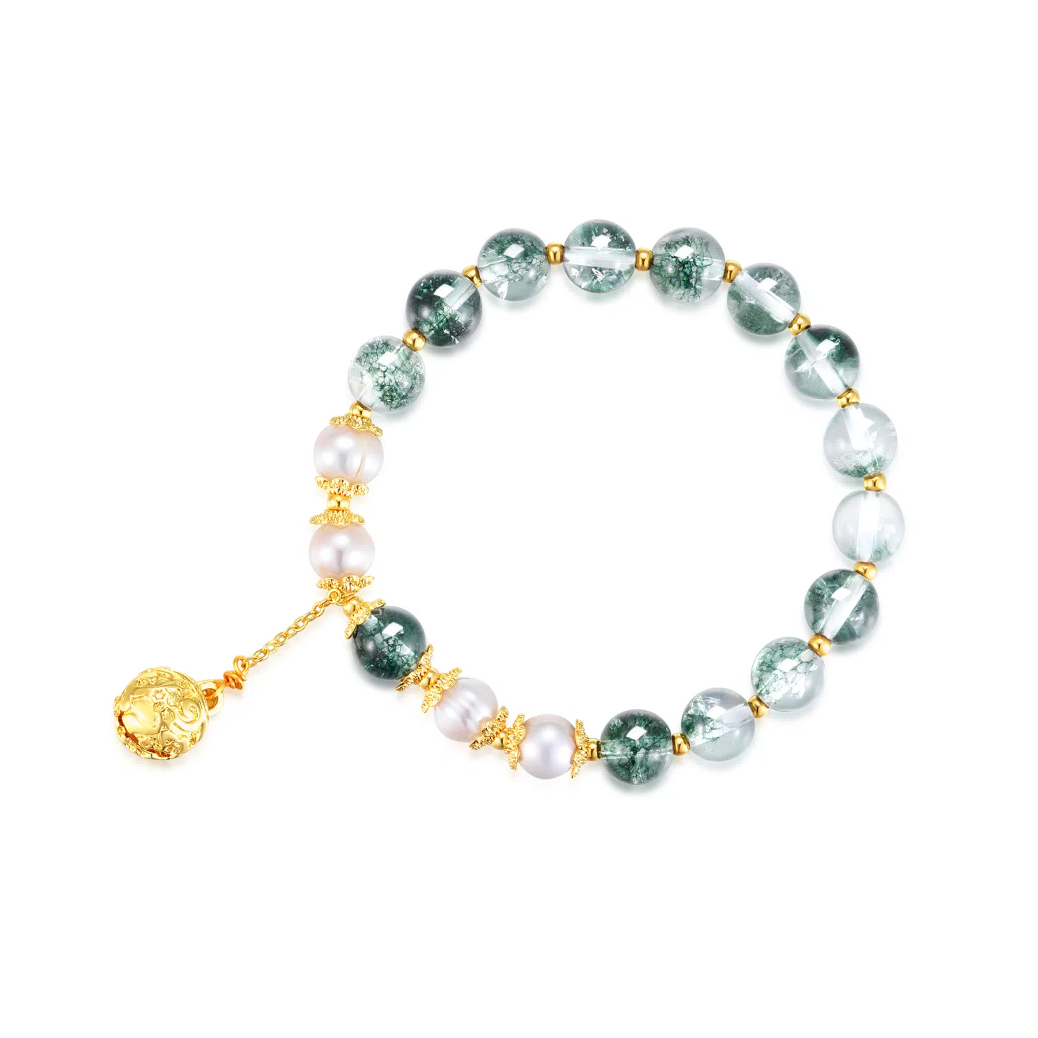 千叶珠宝 绿野仙踪轻奢小众精致 绿幽灵 手串 男女同款情侣款