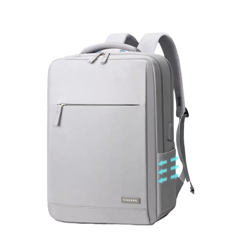 泰克森 极简高级感小众大容量多隔层防泼水通勤休闲 牛津布 双肩包 常规 男女同款情侣款 多色