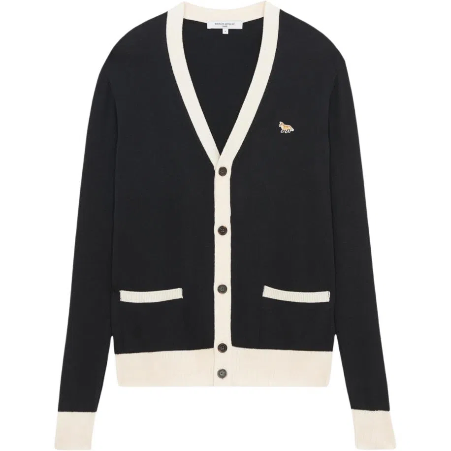 Maison Kitsune Fox Embroidery Sweater Black