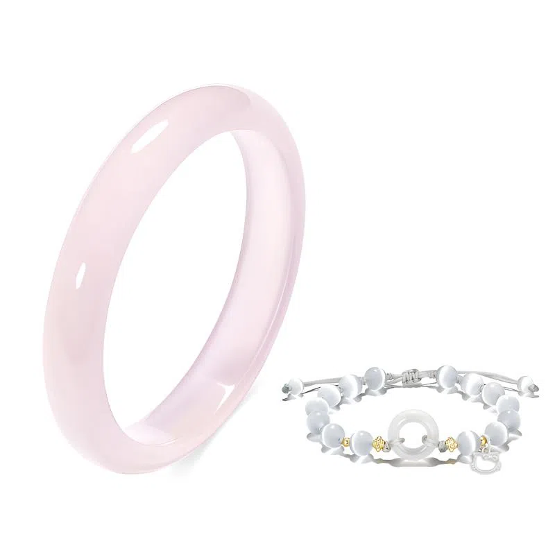 【S999纯银 吸金招财猫】 京华录 新中式国潮复古宫廷风汉服显白温柔气质优雅大气美人镯 百搭平安顺遂贵妃镯 琉璃 开口可调节手镯 女款