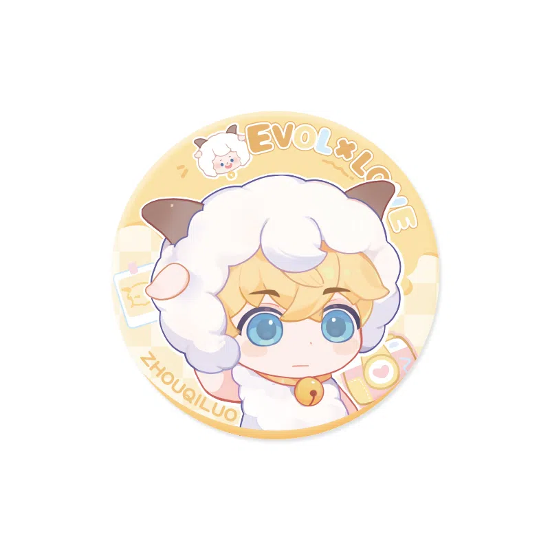 玩点无限 恋与制作人 喜羊羊与灰太狼 李泽言 许墨 白起 周棋洛 喜羊羊 懒羊羊 羊村奇旅系列可爱 萌趣  徽章