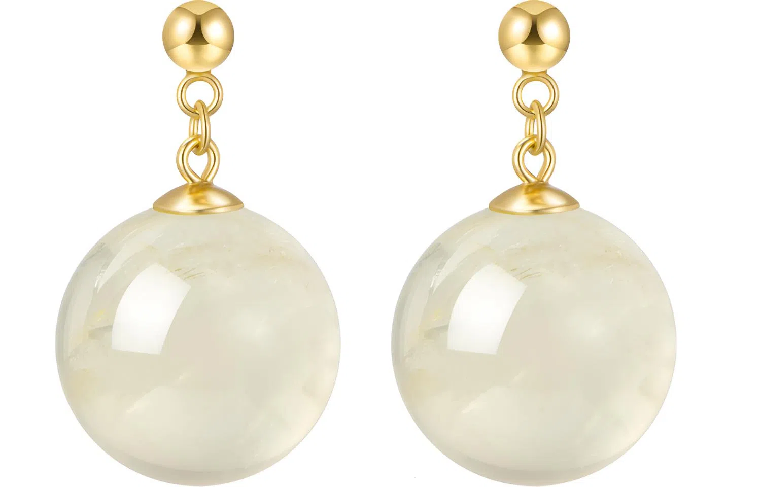 石头记 财富之石招财纳福 新中式国风设计串珠耳饰 显白贵气高级感通勤百搭 #好运 黄水晶 耳环 女款