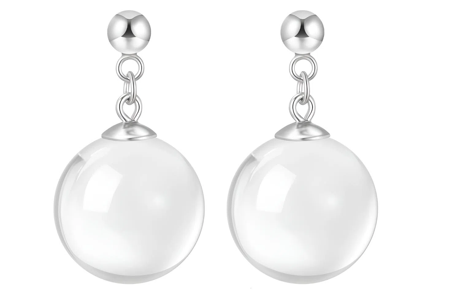 石头记 小众精致透亮纯净 清透氛围感白月光 优雅高级感 约会通勤百搭贵气感#好运天然 白水晶 耳环 女款