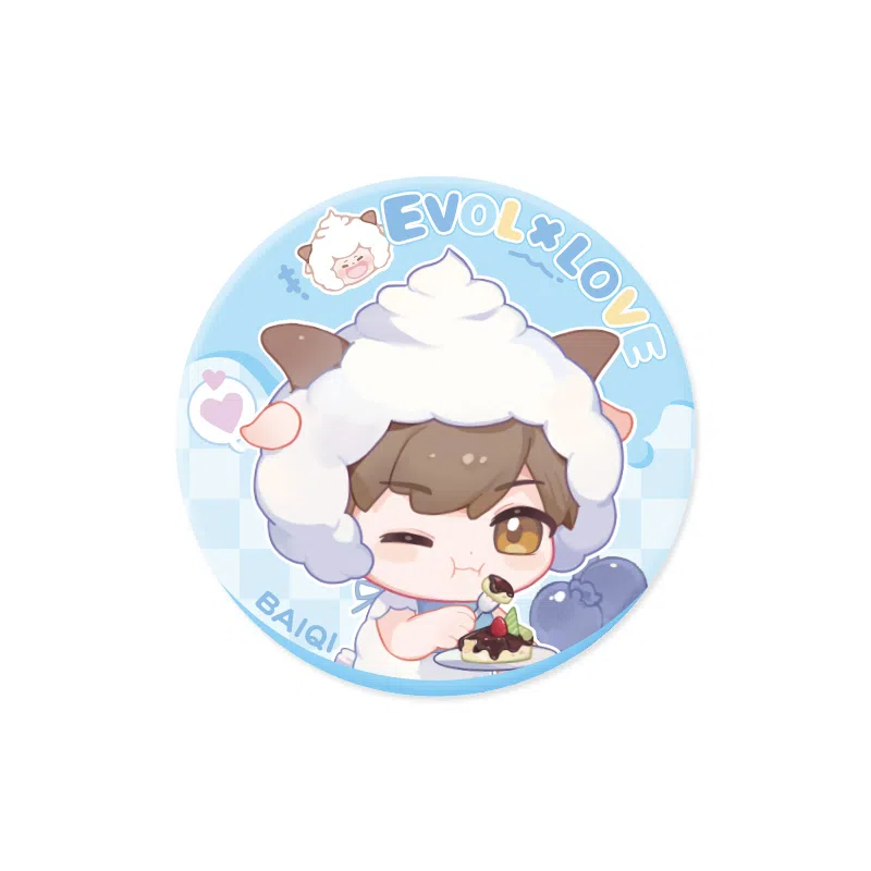 玩点无限 恋与制作人 喜羊羊与灰太狼 李泽言 许墨 白起 周棋洛 喜羊羊 懒羊羊 羊村奇旅系列可爱 萌趣  徽章