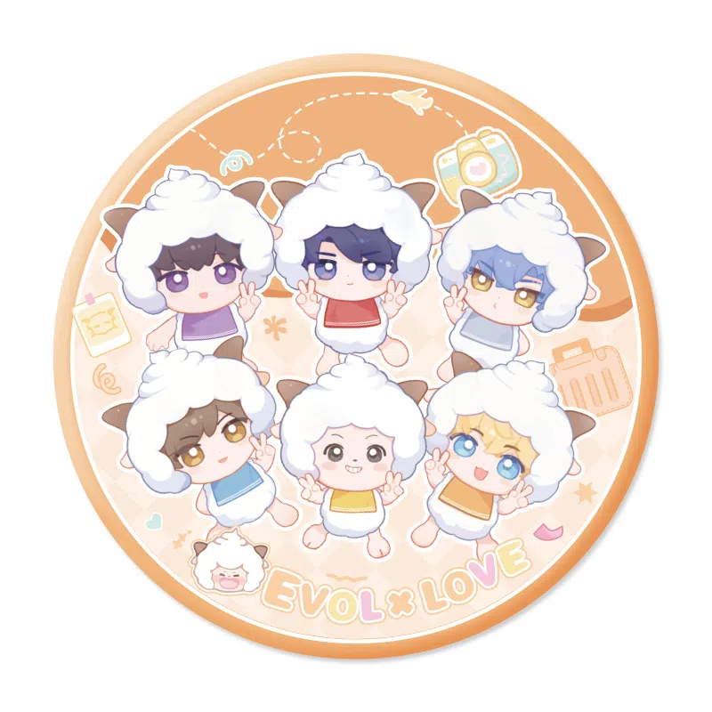 玩点无限 恋与制作人 喜羊羊与灰太狼 李泽言 许墨 白起 周棋洛 喜羊羊 懒羊羊 羊村奇旅系列可爱 萌趣  徽章