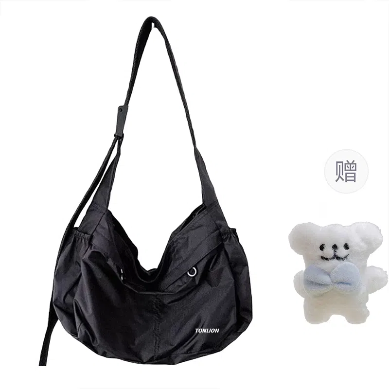 Tonlion Nylon Tote Bag Black