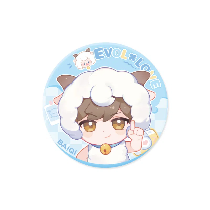 玩点无限 恋与制作人 喜羊羊与灰太狼 李泽言 许墨 白起 周棋洛 喜羊羊 懒羊羊 羊村奇旅系列可爱 萌趣  徽章