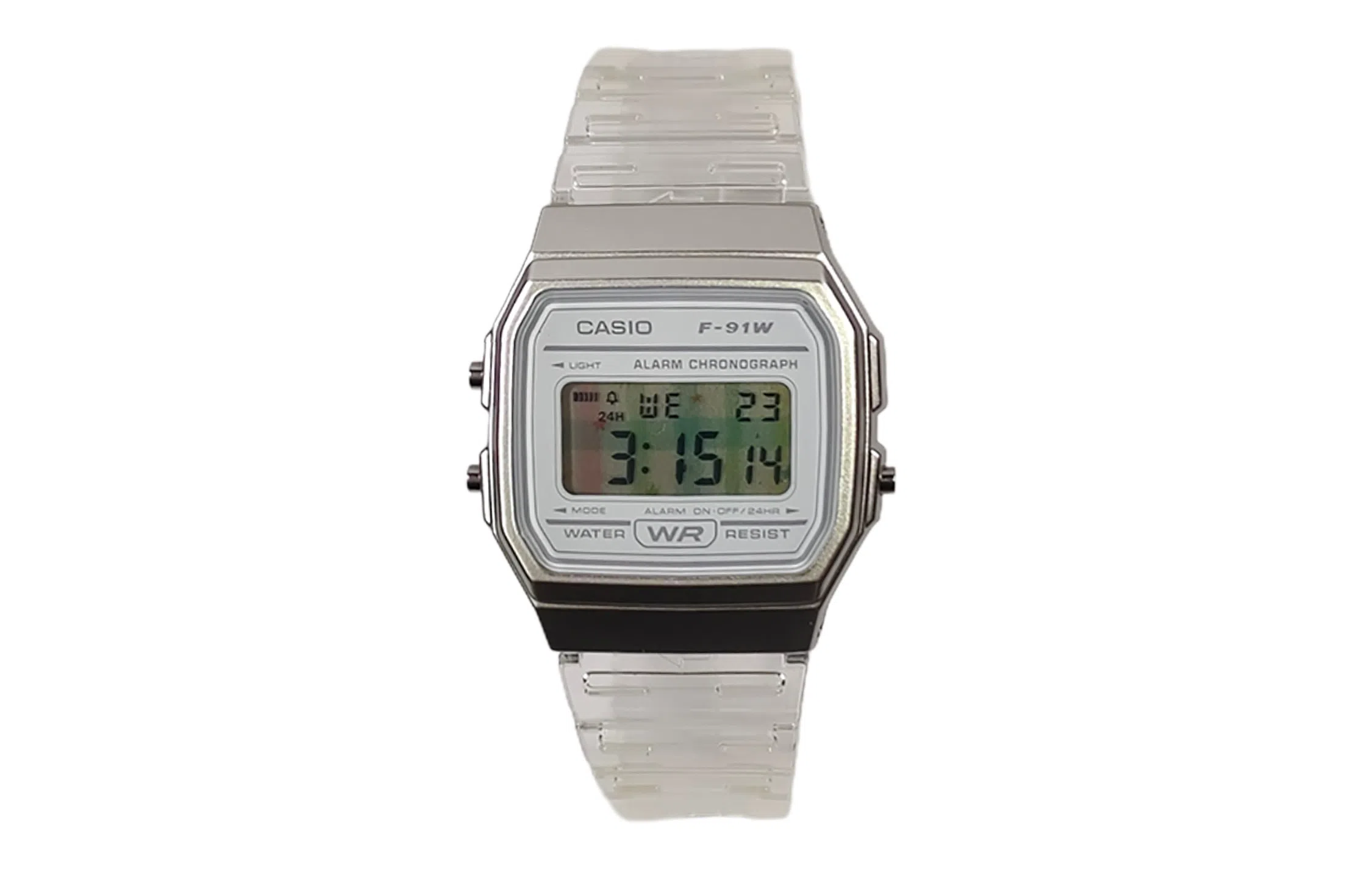 CASIO F-91WS-7 Custom Edition White Crystal Grid