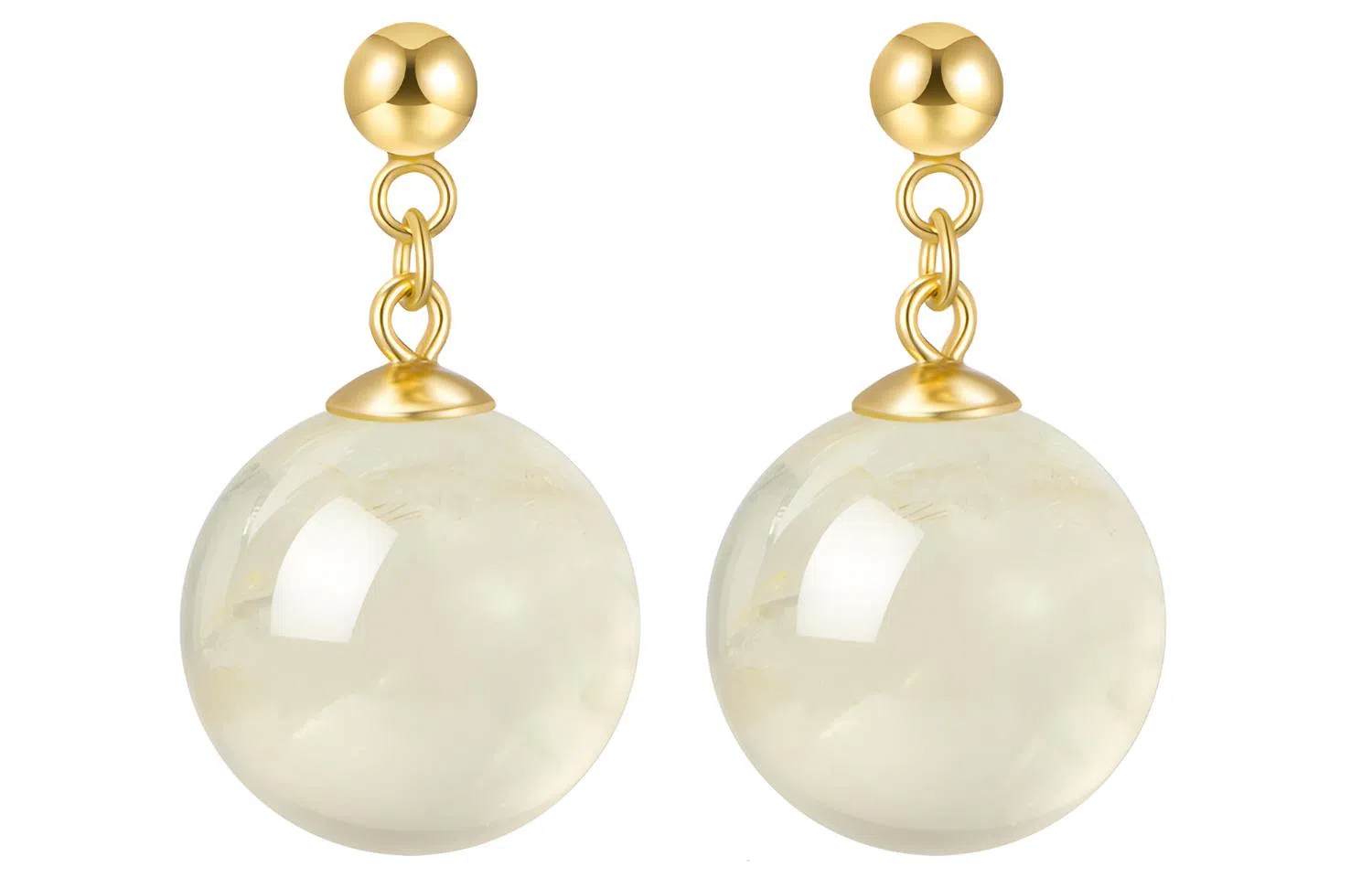 石头记 财富之石招财纳福 新中式国风设计串珠耳饰 显白贵气高级感通勤百搭 #好运 黄水晶 耳环 女款