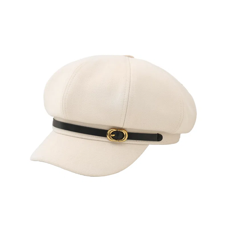 稻草人 秋冬经典百搭复古八角蓓蕾帽 日系时尚显脸小文艺报童帽 聚酯纤维 贝雷帽 女款