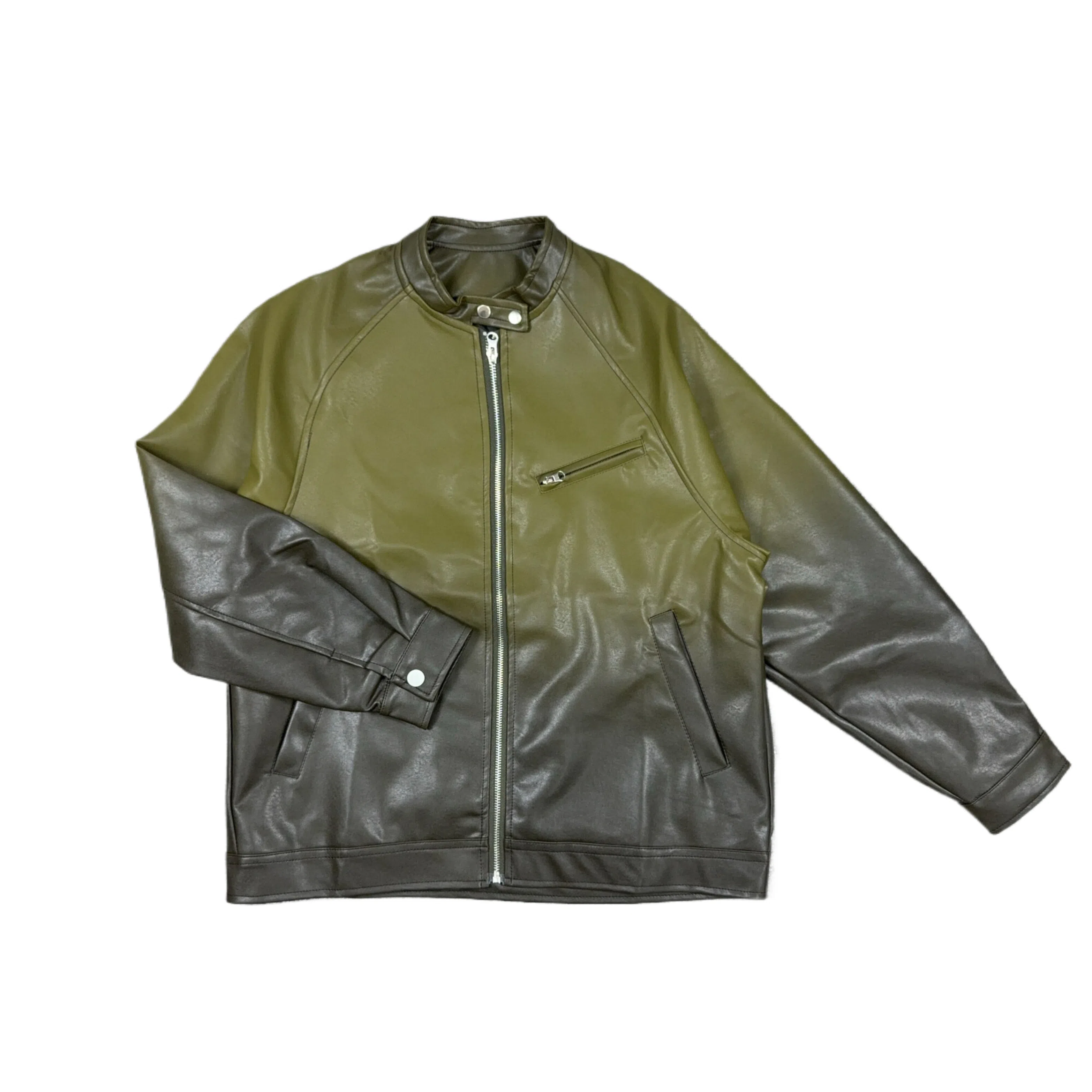 【dme】 美式复古设计感渐变撞色立领慵懒风宽松休闲工装百搭外套夹克 男女同款