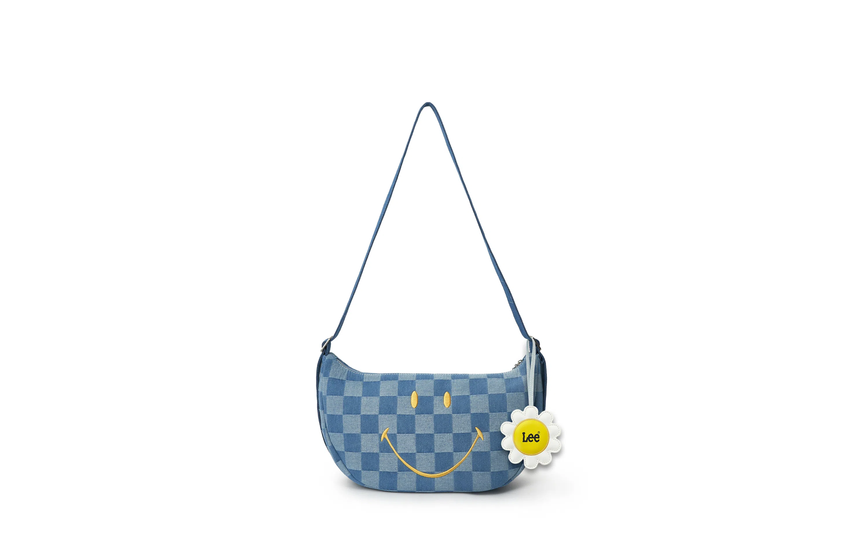 Lee x Smiley Checkered Tote Bag Blue
