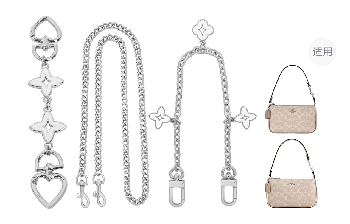 Coach Nolita19 Chain Strap Silver