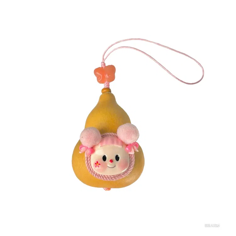玄唐 可爱文玩雕刻萌娃卡通手机链盘玩饰品包包吊坠#好运 葫芦 挂件 男女同款情侣款