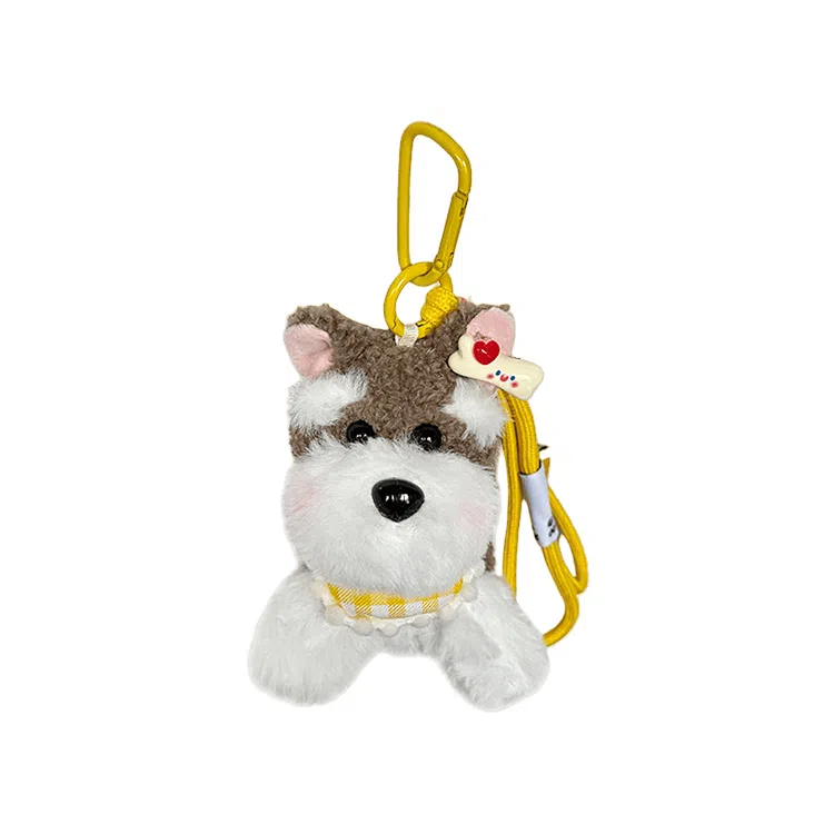 玄唐 可爱西高地毛绒玩偶包包挂饰卡通小狗毛毛公仔钥匙扣配饰创意 涤纶 挂件 男女同款情侣款