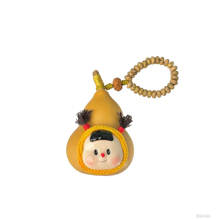玄唐 可爱文玩雕刻萌娃卡通手机链盘玩饰品包包吊坠#好运 葫芦 挂件 男女同款情侣款