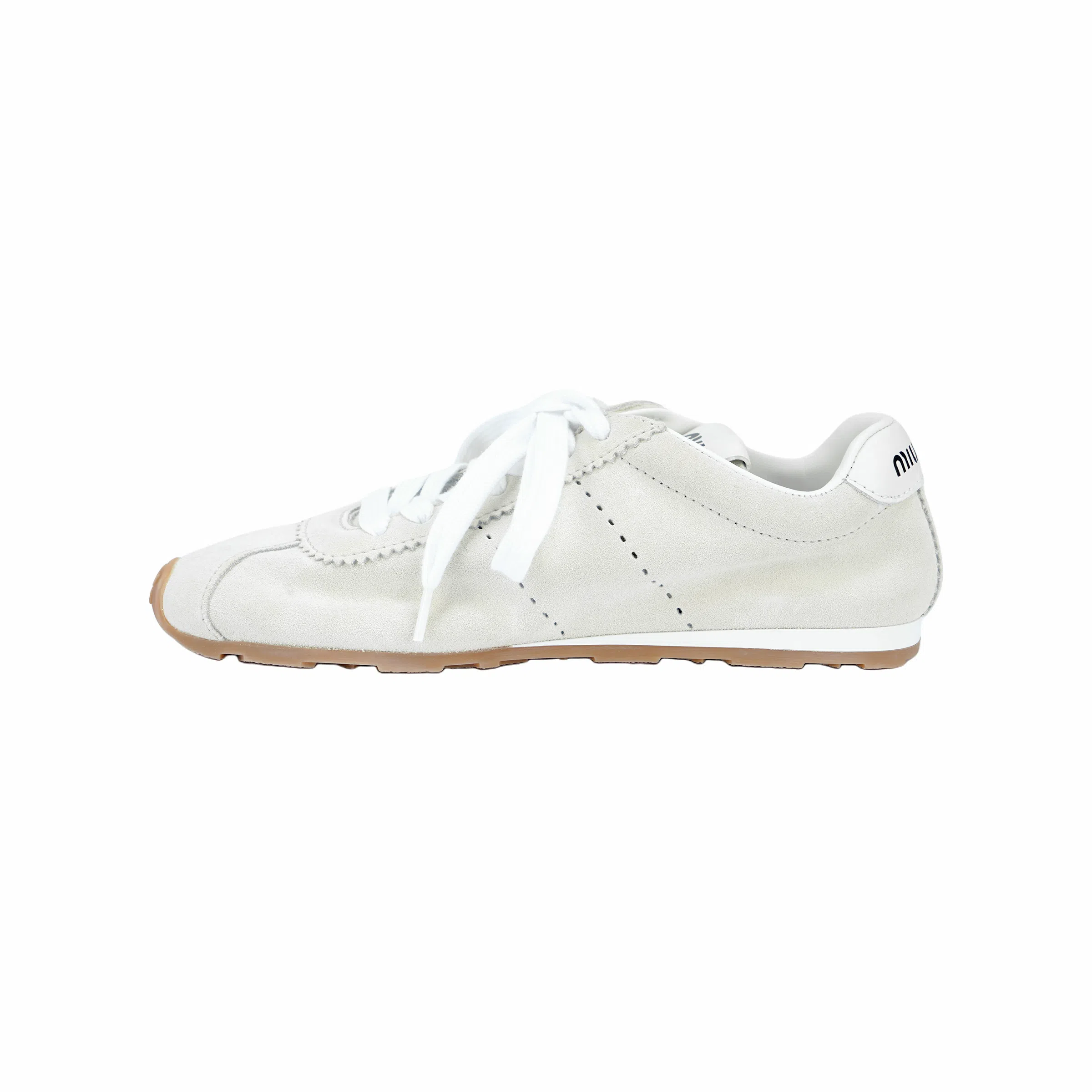 Miu Miu Beige Low-Top Sneakers