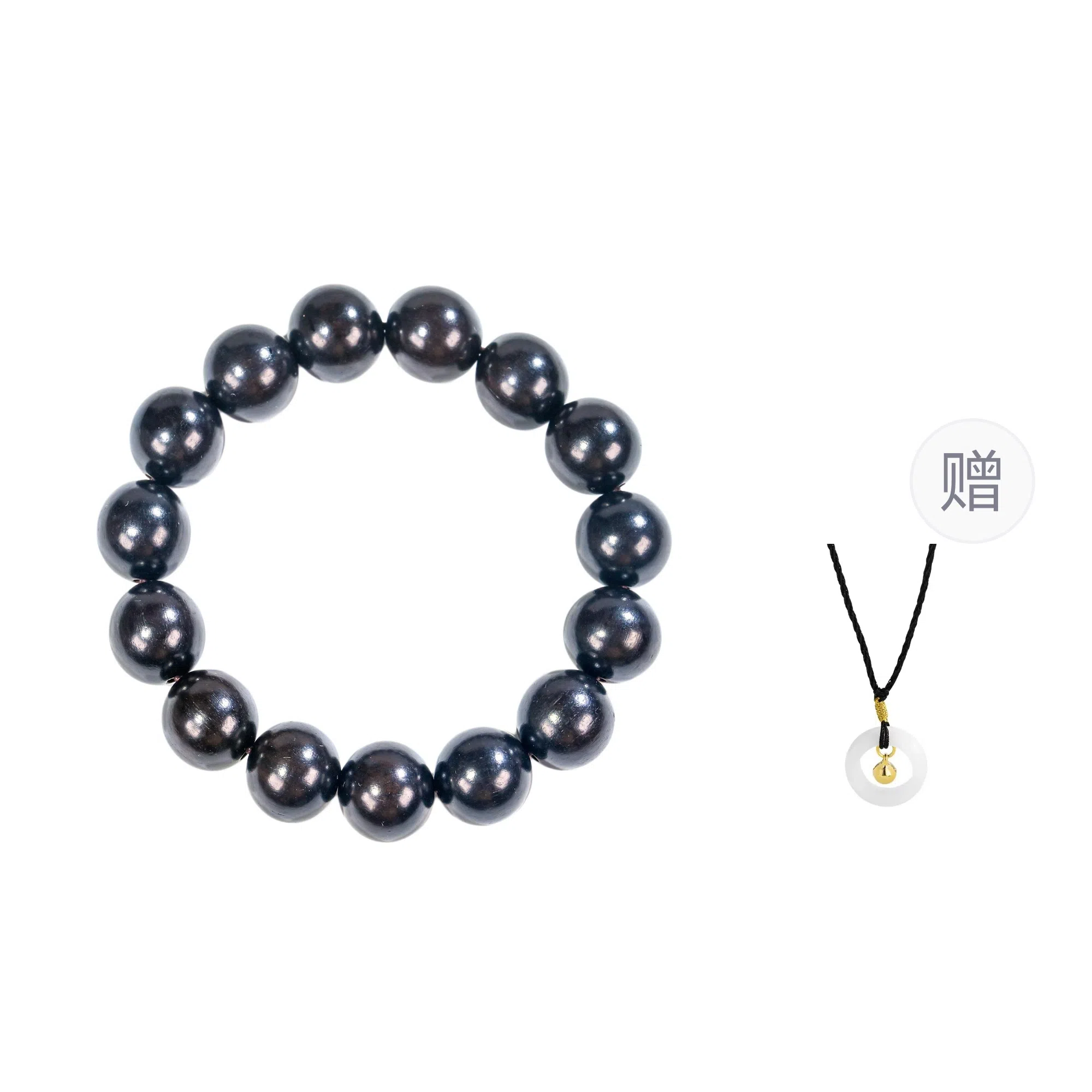 物㯖 国潮新中式文玩佛珠手链复古文艺民族风百搭纳福转运珠基础款单圈紫檀绿檀盘玩沉香木质念珠送礼盒 檀木 木作手串 男女同款情侣款