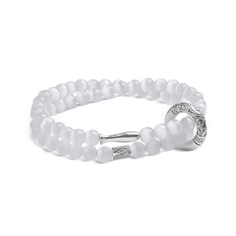 印象眸 新中式小众设计精致简约高级感时尚上岸锦鲤诸事顺利多圈转运珠玉手饰 礼盒包装#好运 琉璃 手串 男女同款情侣款