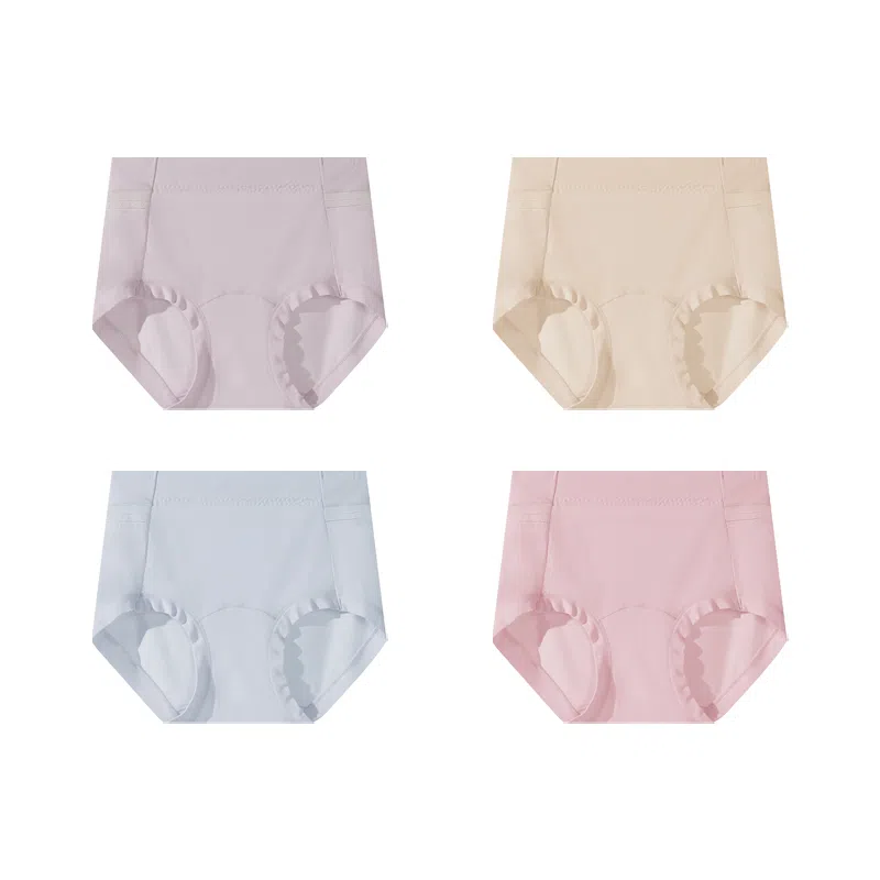 欧迪芬 舒适透气桑蚕丝抑菌裆薄款无痕冰丝三角内裤 女款