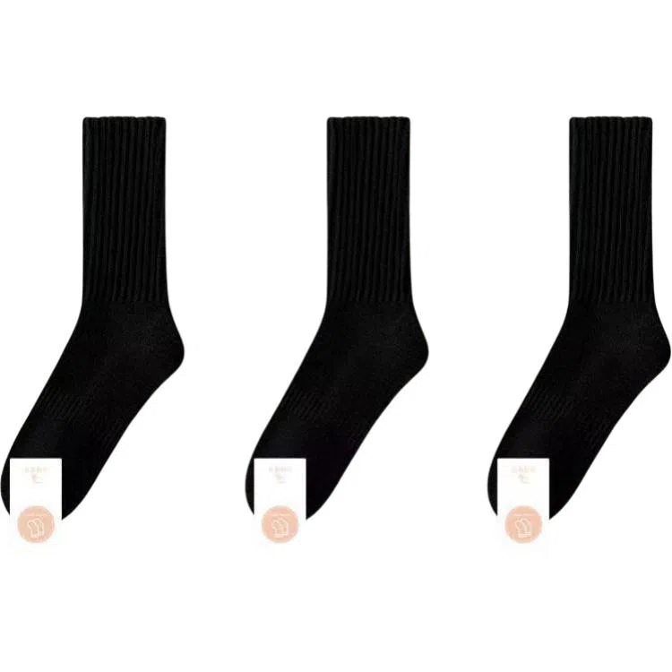 黛梦恋 加绒加厚防臭吸汗毛巾袜中筒袜 男款