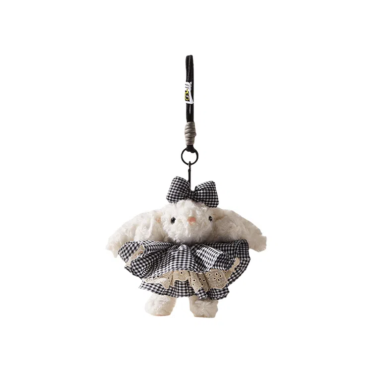 玄唐 多巴胺毛绒可爱小兔公仔玩偶包包挂饰卡通 涤纶 挂件 男女同款情侣款