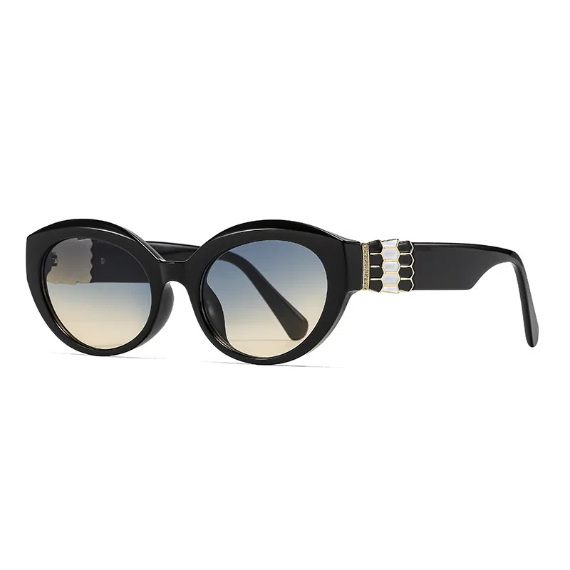 无限兔 高级感防紫外线女款户外海边出行轻奢复古拍照黑色墨镜防晒 太阳眼镜 男女同款情侣款