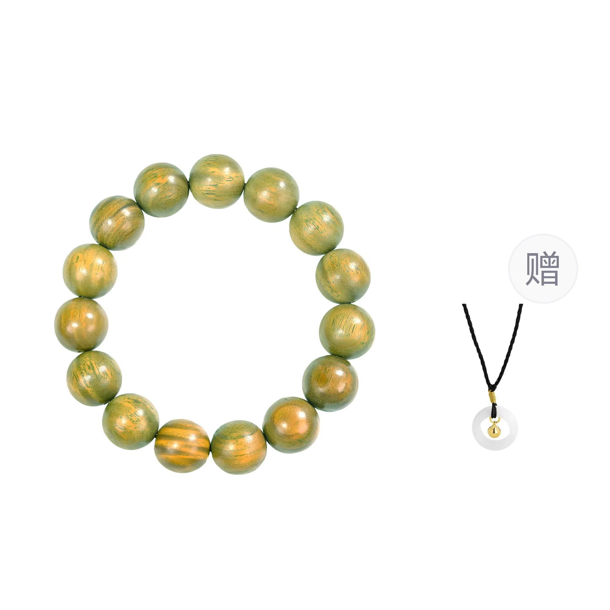 物㯖 国潮新中式文玩佛珠手链复古文艺民族风百搭纳福转运珠基础款单圈紫檀绿檀盘玩沉香木质念珠送礼盒 檀木 木作手串 男女同款情侣款