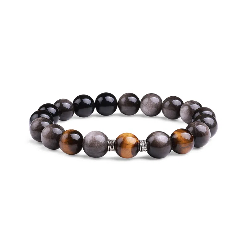 印象眸 新中式小众设计精致简约高级感气质单圈诸事顺利玉手饰 礼盒包装#好运 黑曜石 手串 男女同款情侣款