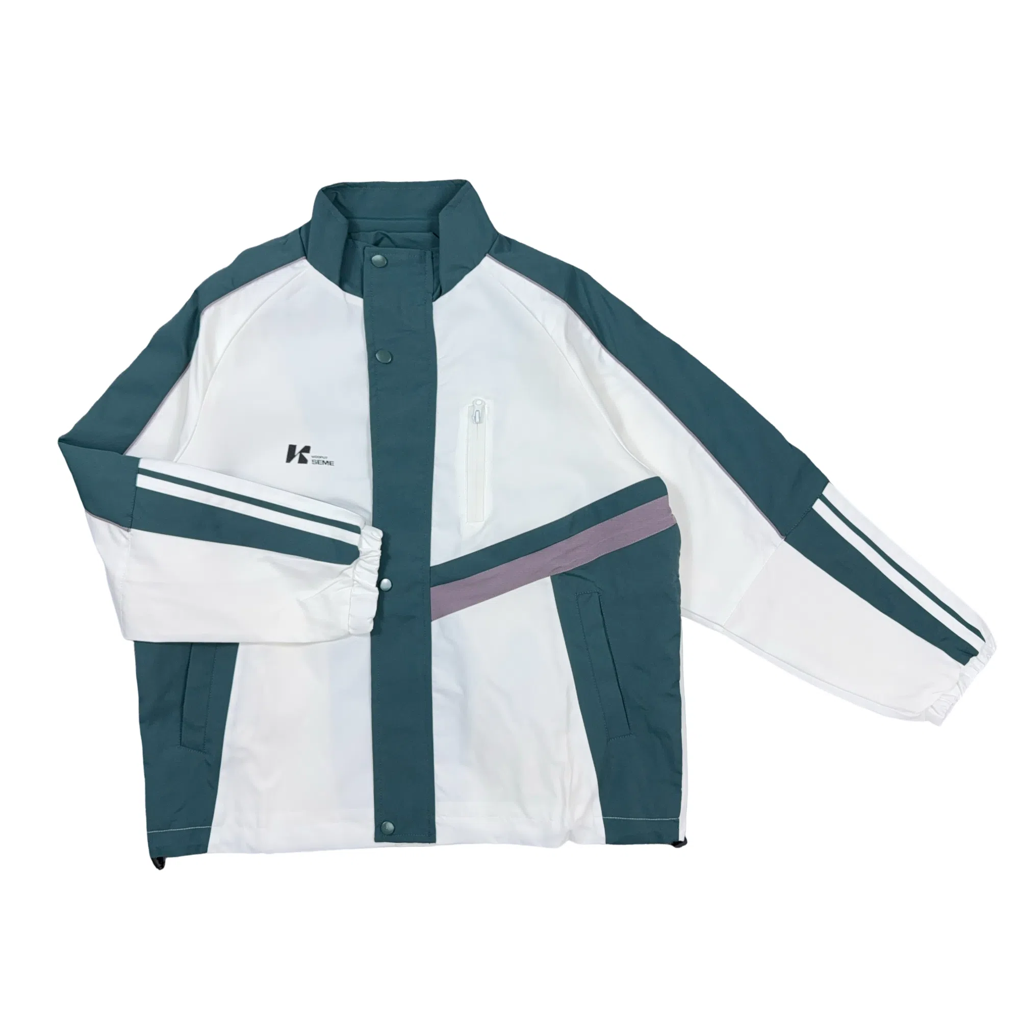 【dme】 美式潮牌拼接撞色立领设计感工装户外休闲慵懒宽松百搭潮流外套夹克 男女同款