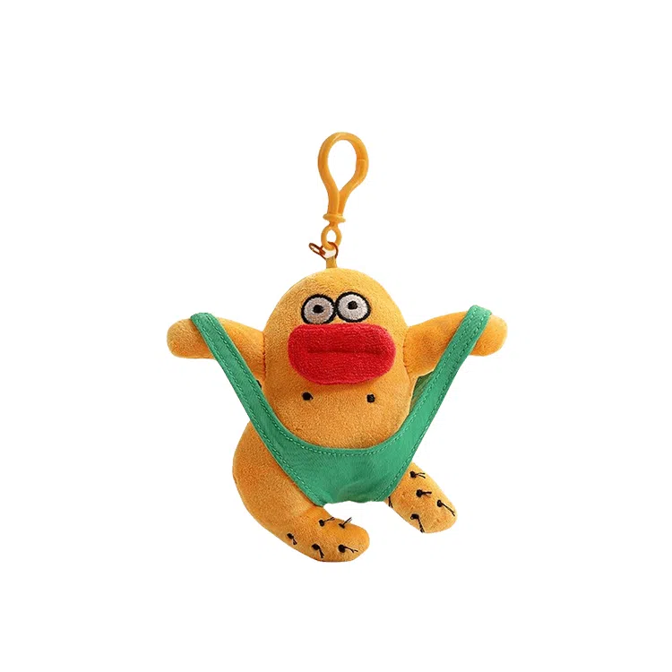 玄唐 丑萌在逃疯子包包 可爱书包挂饰钥匙扣毛绒公仔配件 涤纶 挂件 男女同款情侣款