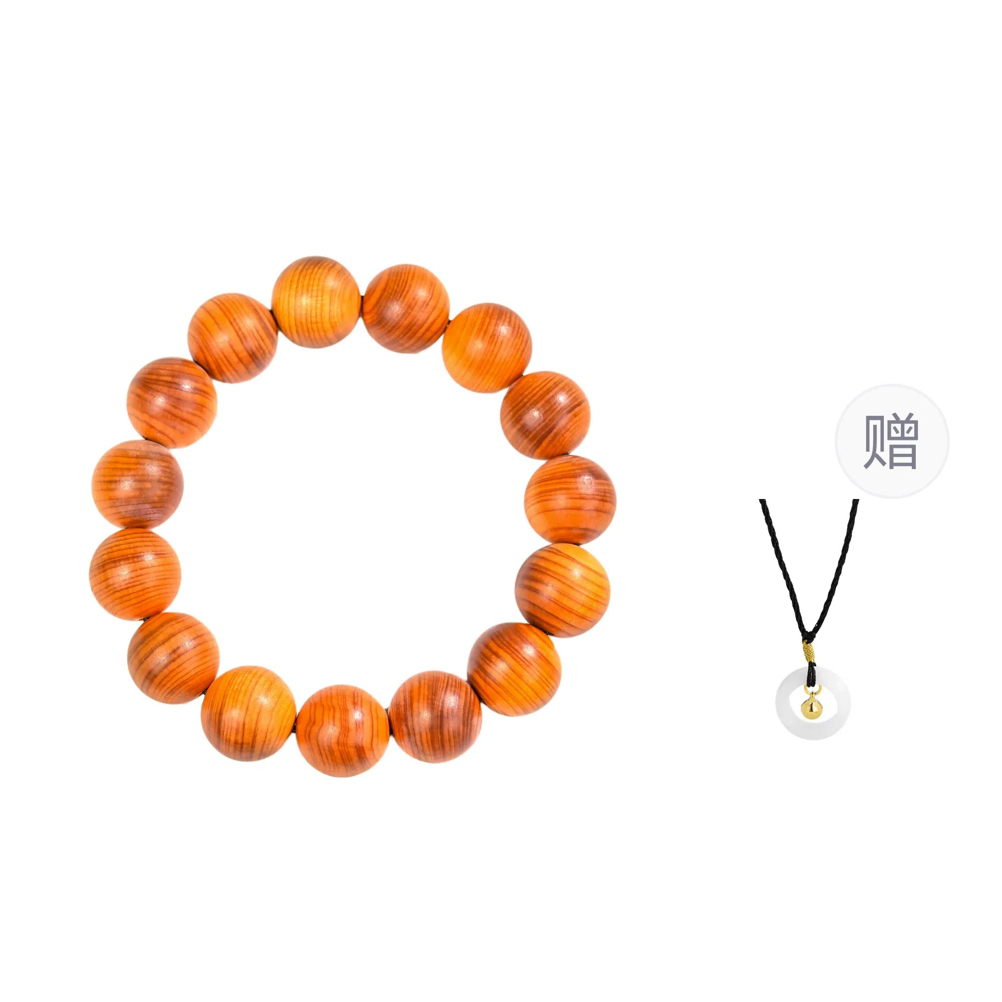 物㯖 国潮新中式文玩佛珠手链复古文艺民族风百搭纳福转运珠基础款单圈紫檀绿檀盘玩沉香木质念珠送礼盒 檀木 木作手串 男女同款情侣款