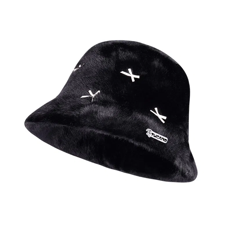 啄木鸟 甜美可爱蝴蝶结毛绒帽保暖护耳高级感百搭显脸小韩系时尚 聚酯纤维 绒线帽 女款