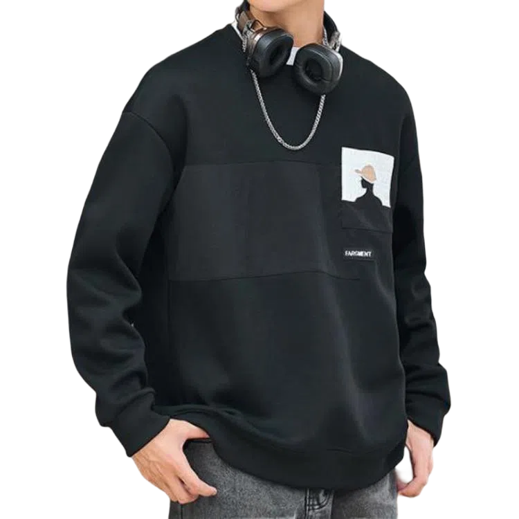 金盾 潮流圆领上衣卡通卫衣 男款