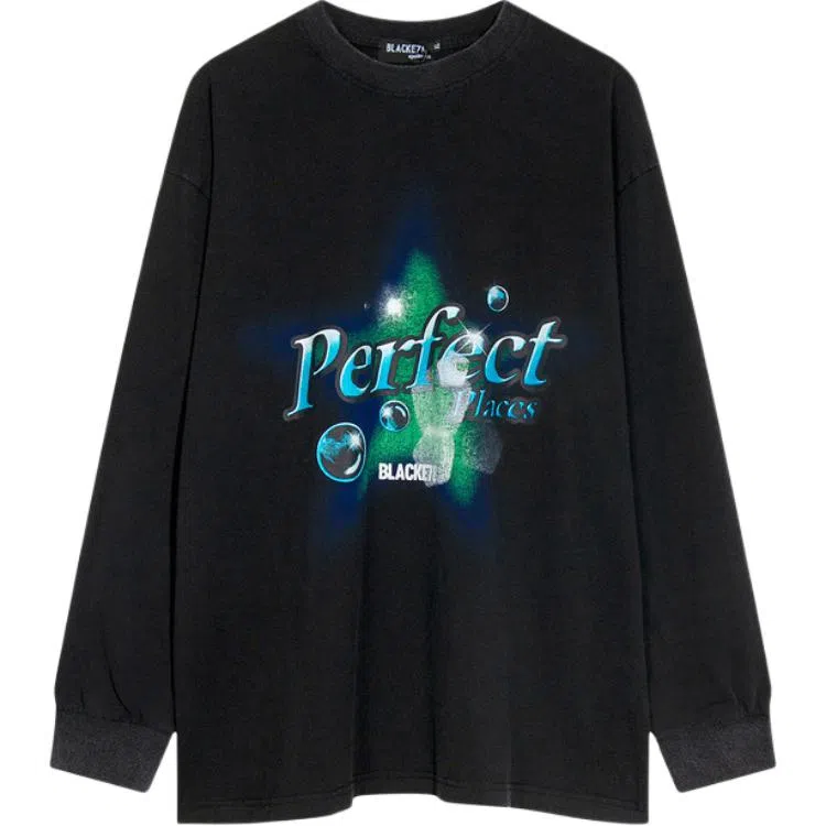 Deng Da Miao Star Print Oversize Long Sleeve Tee