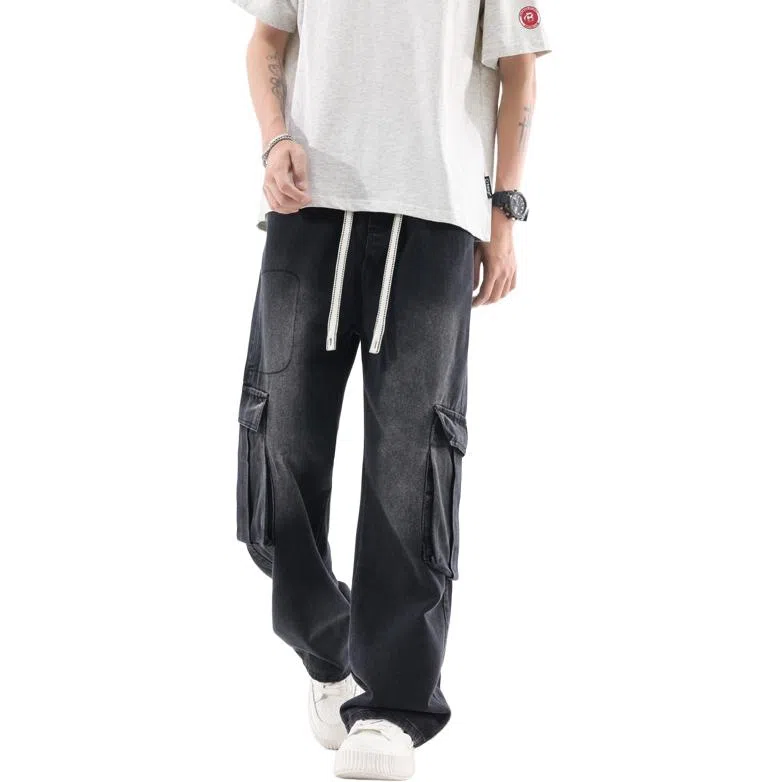 金盾 阔腿宽松工装休闲裤 男款