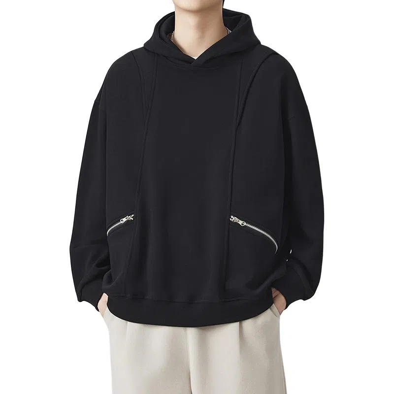 金盾 潮牌宽松长袖连帽卫衣 男款