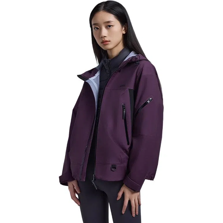 鸭鸭 可拆卸内胆外套短款连帽现代风羽绒服 男女同款