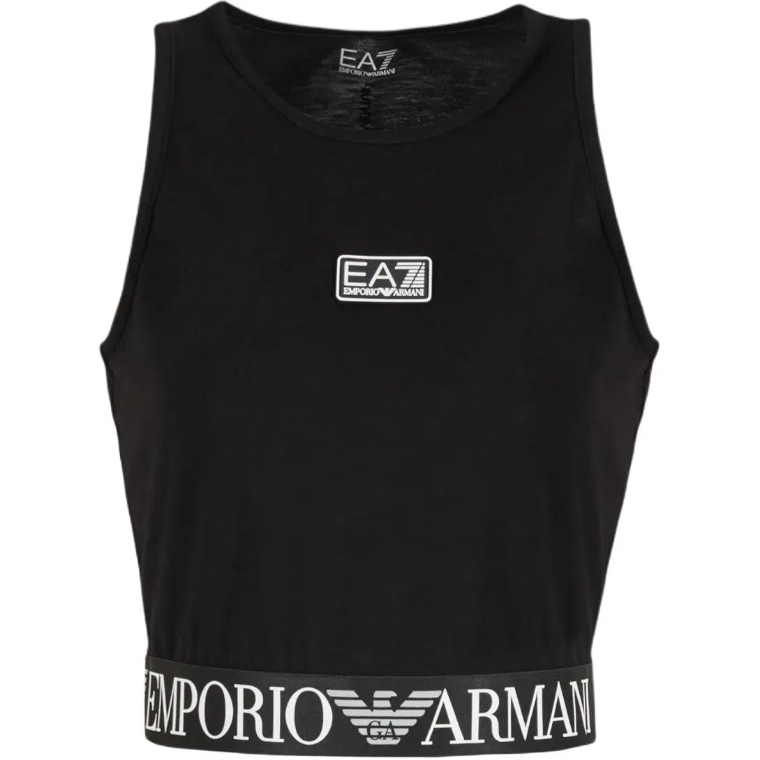 Emporio Armani EA7 Black Crop Tank