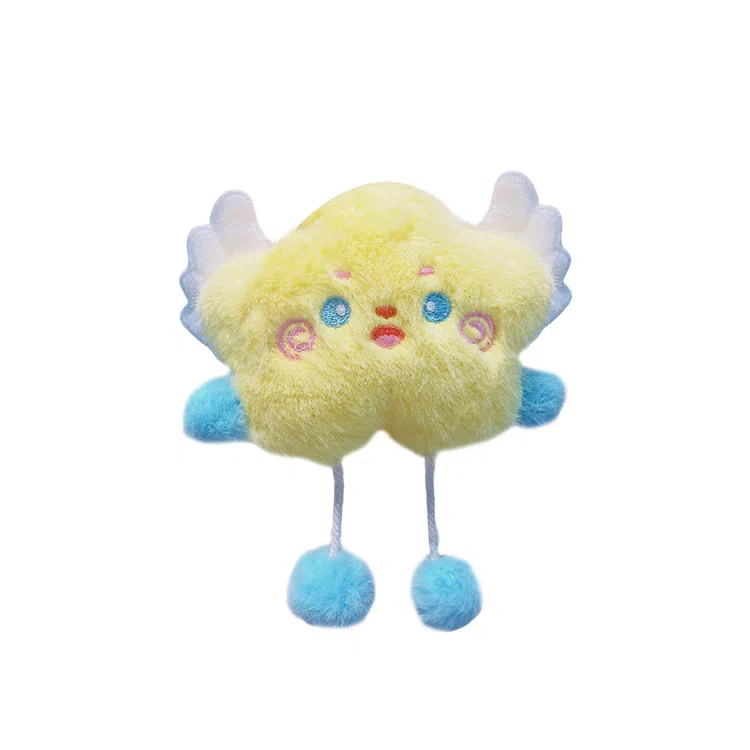 玄唐 可爱毛绒星星钥匙扣书包公仔包包玩偶挂饰 聚酯纤维 挂件 男女同款情侣款