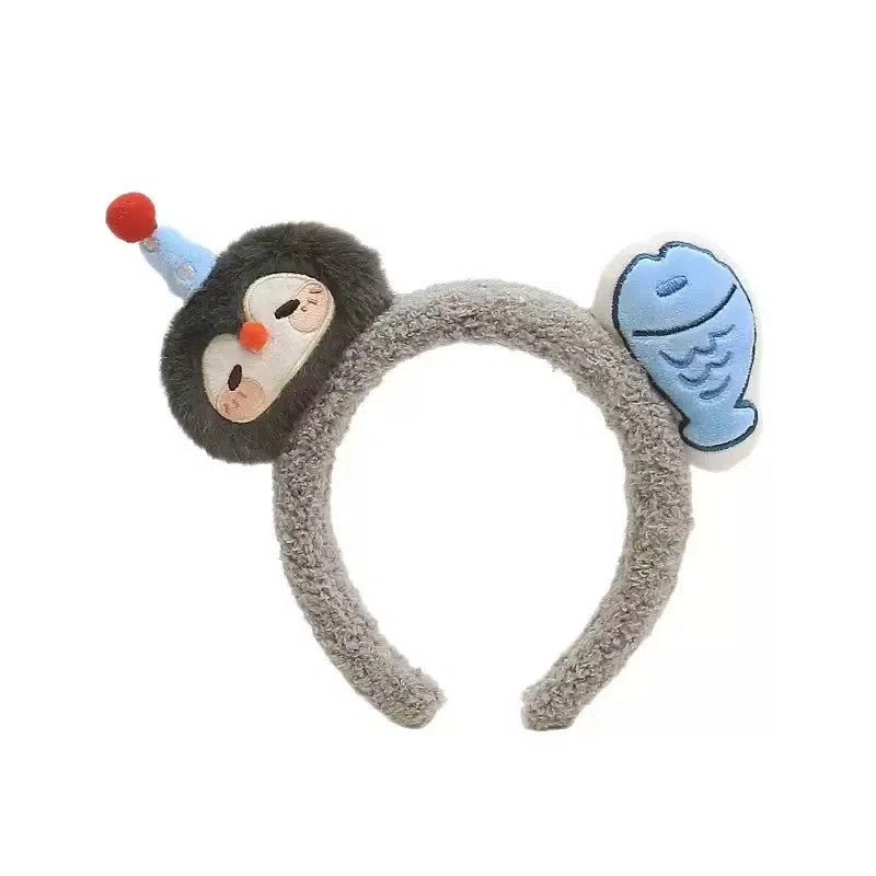 希铃 创意设计款 企鹅小鱼 毛绒发箍 女款