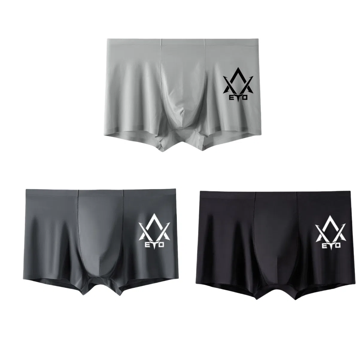 兰缪 中腰无痕薄款冰丝透气舒适轻薄平角内裤 男款