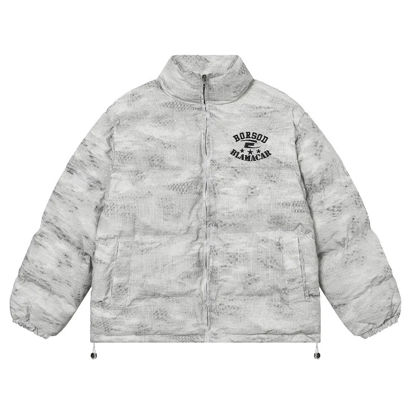 美式复古重磅高街潮流宽松百搭做旧外套棉服 男女同款