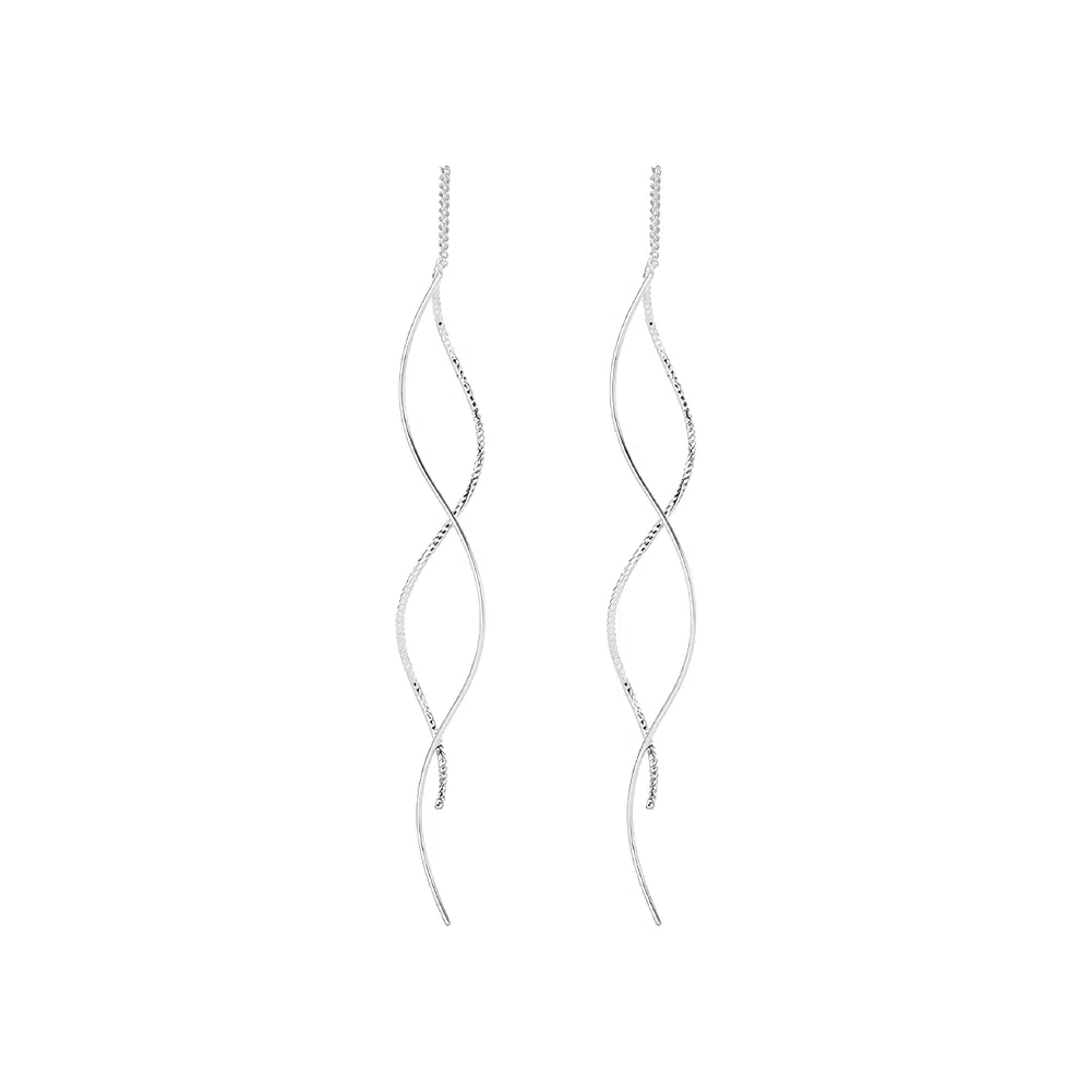 希遇 量子纠缠 小清新时尚潮流 轻奢气质 甜美小众设计 日常通勤百搭#好运 合金 耳环 女款