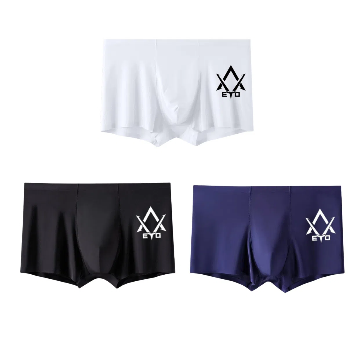 兰缪 中腰无痕薄款冰丝透气舒适轻薄平角内裤 男款