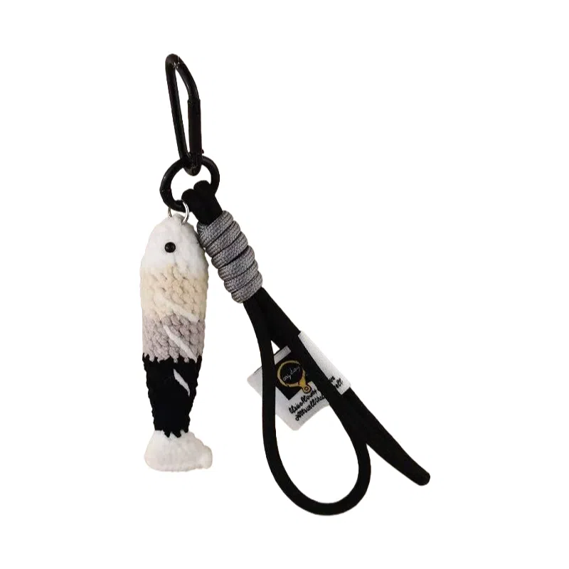 尚先生 小鱼条年年有鱼有余包包 编织线 挂件 男女同款情侣款