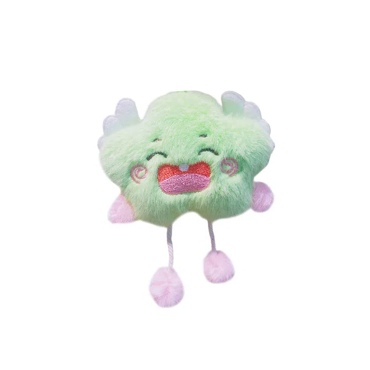 玄唐 可爱毛绒星星钥匙扣书包公仔包包玩偶挂饰 聚酯纤维 挂件 男女同款情侣款